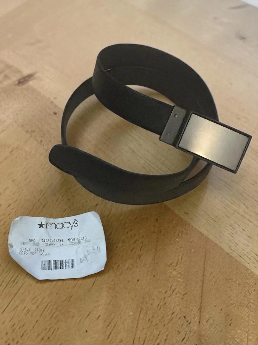 Kenneth Cole Reaction Men’s Black Belt Style 11048 NWOT